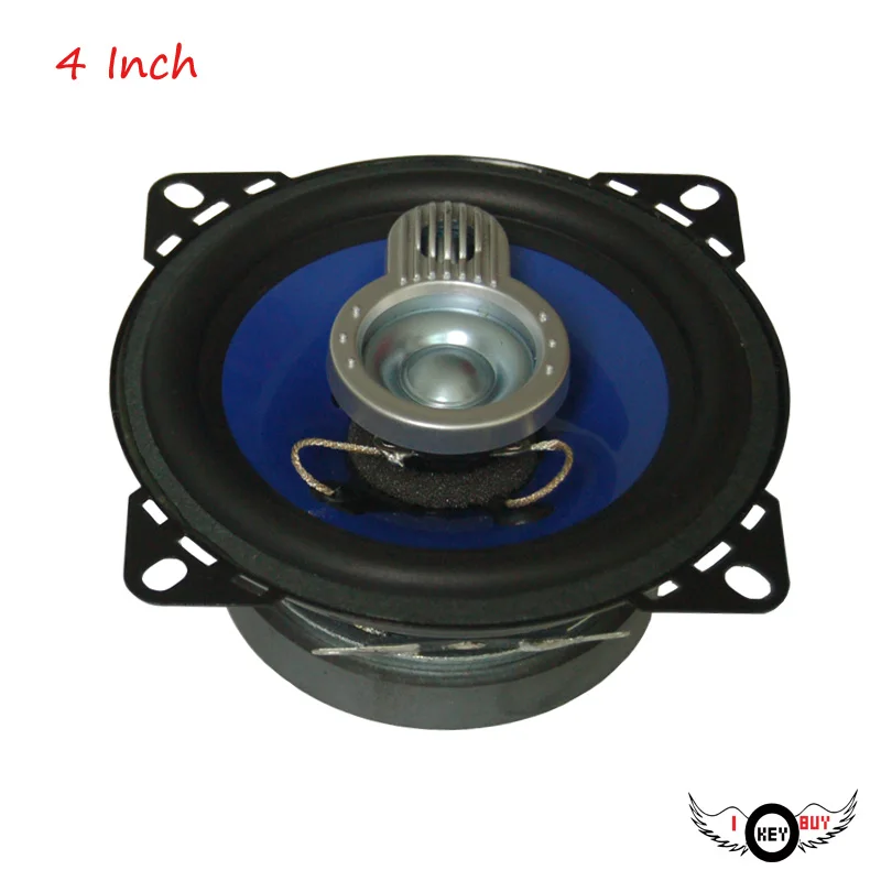 

New Arrival 1pc 4 Inch Door Rear Deck Speaker Injection Blue Cone Rubber Edge Auto 4 ohm 220Watts Car Audio Coaxial Speakers