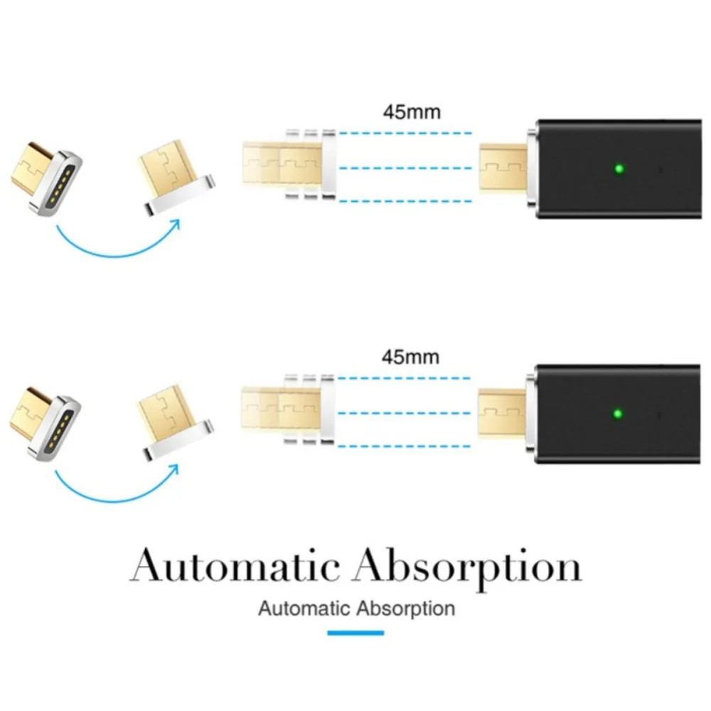 EDAL Micro USB к магнитному зарядному кабелю Type C конвертер для мобильных телефонов Android