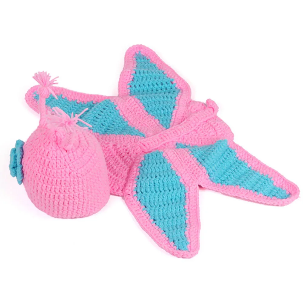 New Baby Photography Props Newborn Christmas Hat with Diaper Cover Set Infant Costume Outfit Crochet Handmade Photo Prop HK01 | Детская