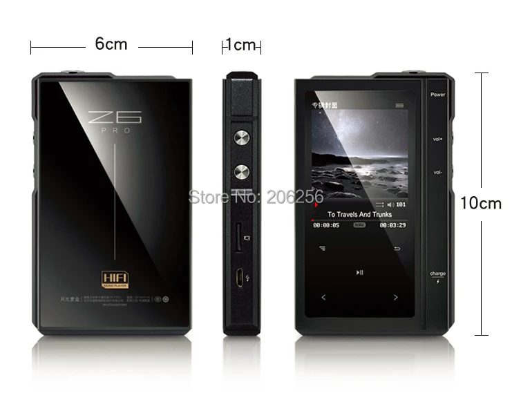 MP3 плеер Moonlight AIGO Z6PRO Hard DSD256 ES90018Q2C DAC Hifi музыкальный двухъядерный процессор с