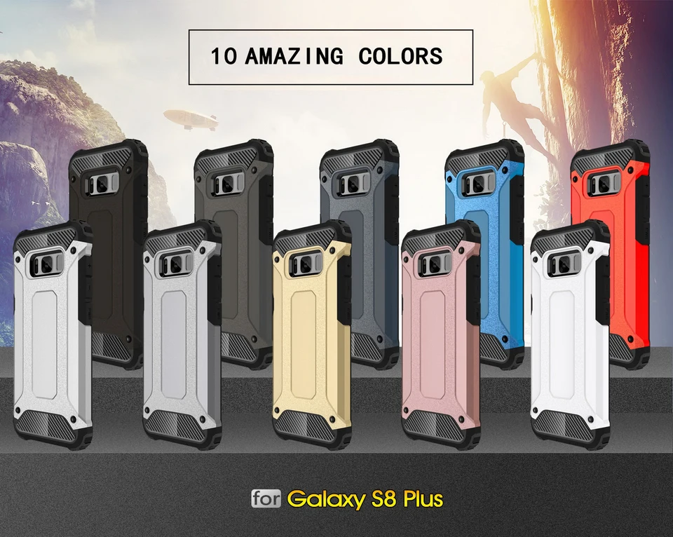 Armor case for Iphone X 7 8 6 6S 5S Samsung Galaxy S5 S6 S7 Edge S8 S9 Plus Note 4 5 Case Hybrid Hard Cover Protector Funda |