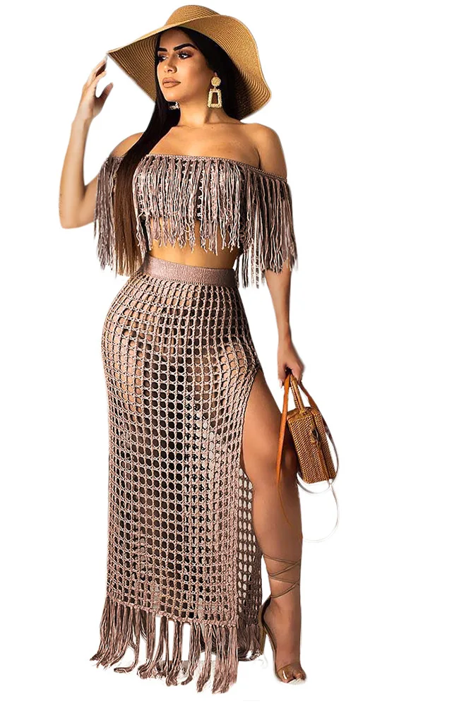 Пляжные купальные костюмы Coverup Outings Kaftan летнее платье 2 комплекта женские накидки с кисточками парео саронг размера плюс Tunica купальники