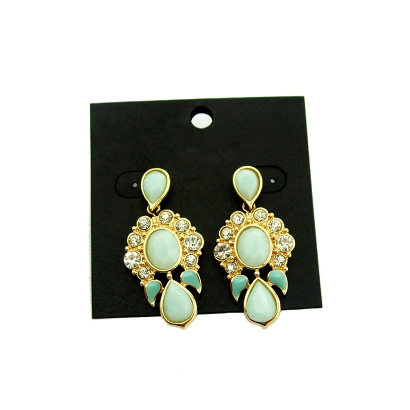 Женские Висячие серьги со стразами имитация драгоценных камней золотые длинные