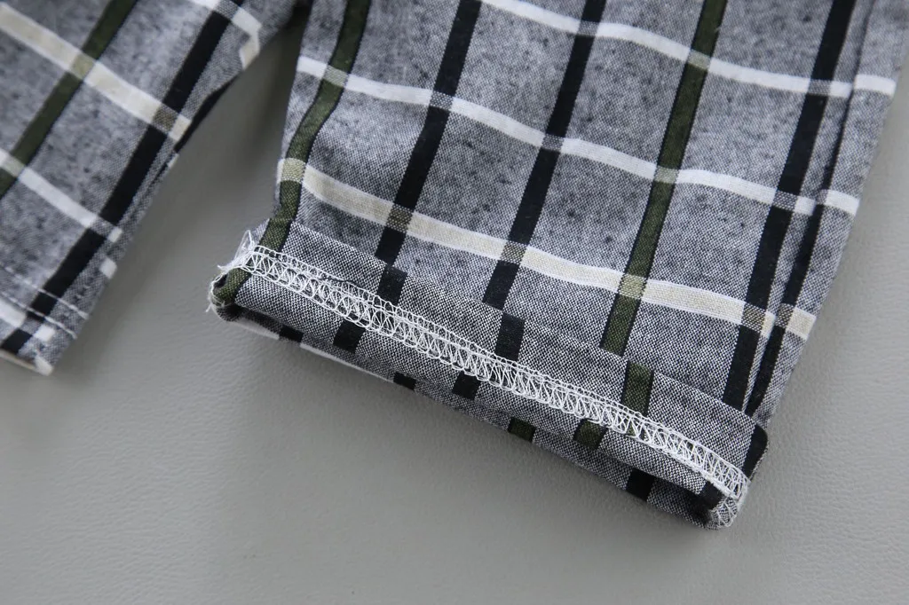 Urbane Toddler Kids Boys Clothes Boy Bow Tie Shirt Plaid Shorts Set Handsome Gentlemen Suit Outfits Clothes 1 2 3 4 Years