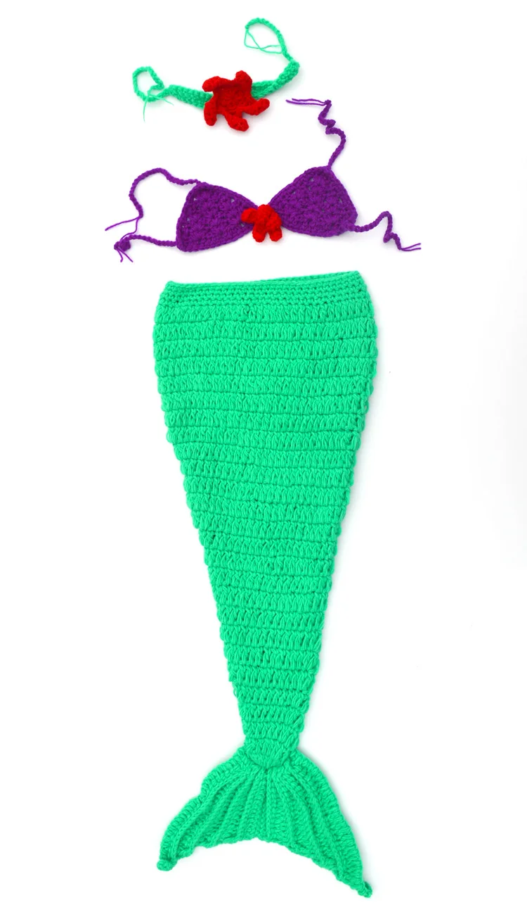 Новейшие носки для новорожденных кроше маленьких девочек костюм русалки