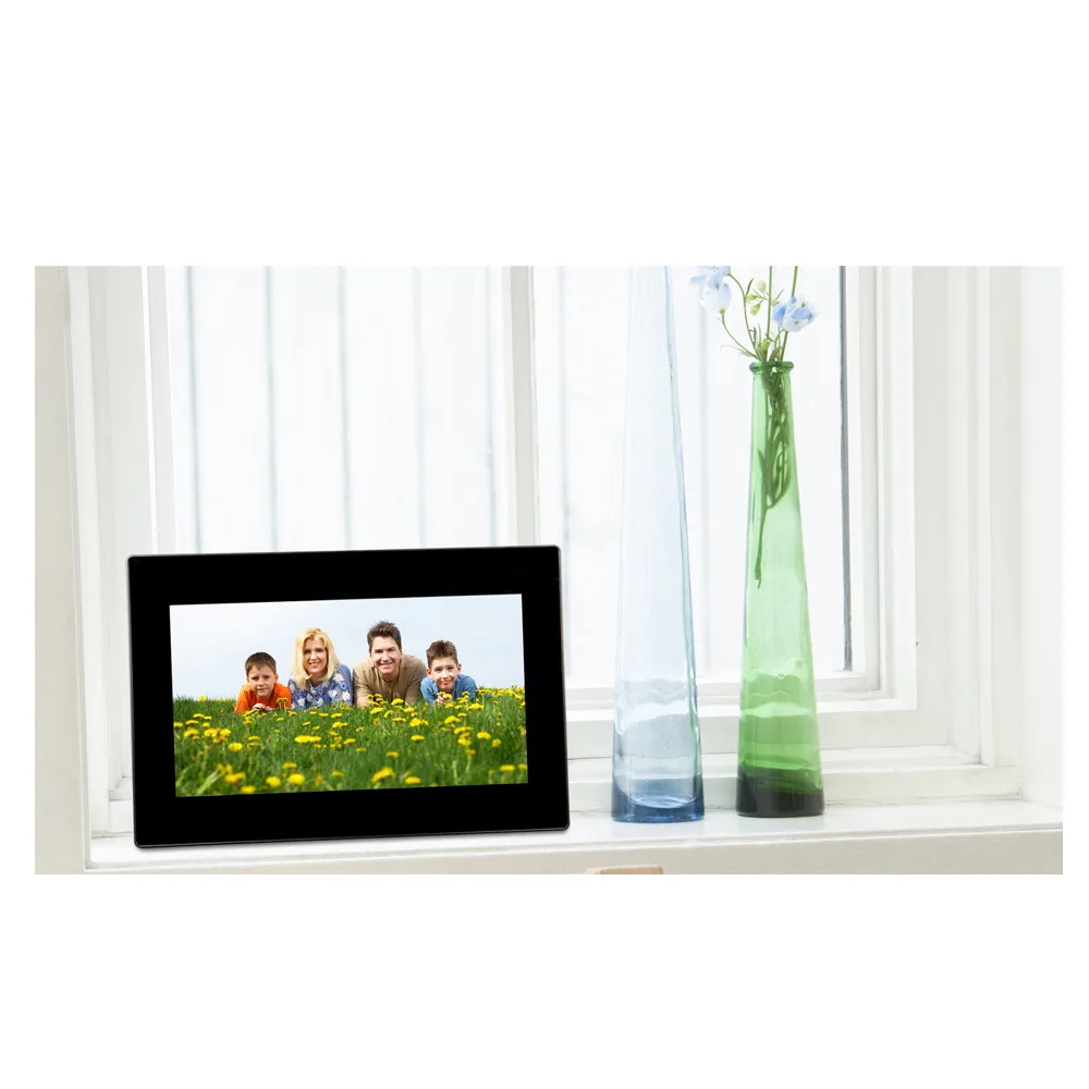 7-дюймовая цифровая фоторамка HD ЖК Цифровая с будильником Slideshow MP3/4 плеер 40JUL12 |