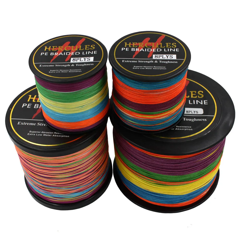 Hercules PE плетеная леска для рыбалки на море соленой воде ловли карпа 8 нитей 150