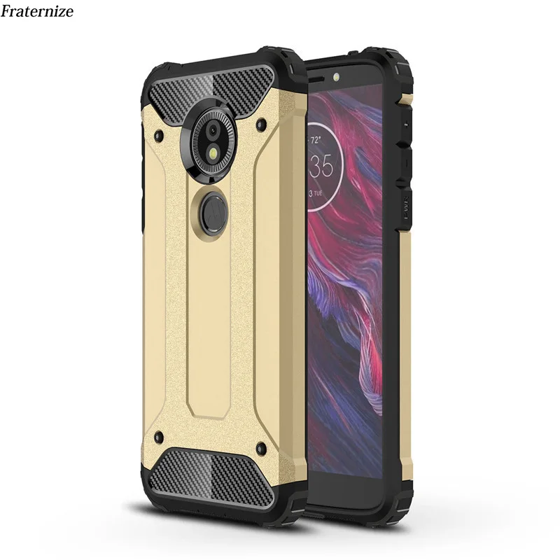 Противоударный чехол для Motorola Moto G6 G5 G5S E5 G4 Plus Z Play Force G3 E3 M TPU+ PC Гибридный армированный силиконовый чехол из углеродного волокна