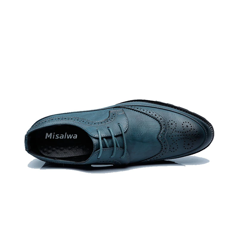 

Misalwa Brand Plus Size 37-48 Fashion Men Oxfords Men Casual Leather Shoes Male Wedding Party Footwear 2019 Free DropShipping