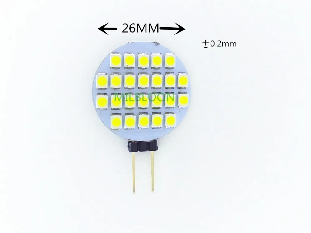 G4 светодиодный 12В 3528-24SMD плоская лампочка 180 градусов светящаяся хрустальная люстра источник света G4 дисковая лампа flimsy светодиодный G4