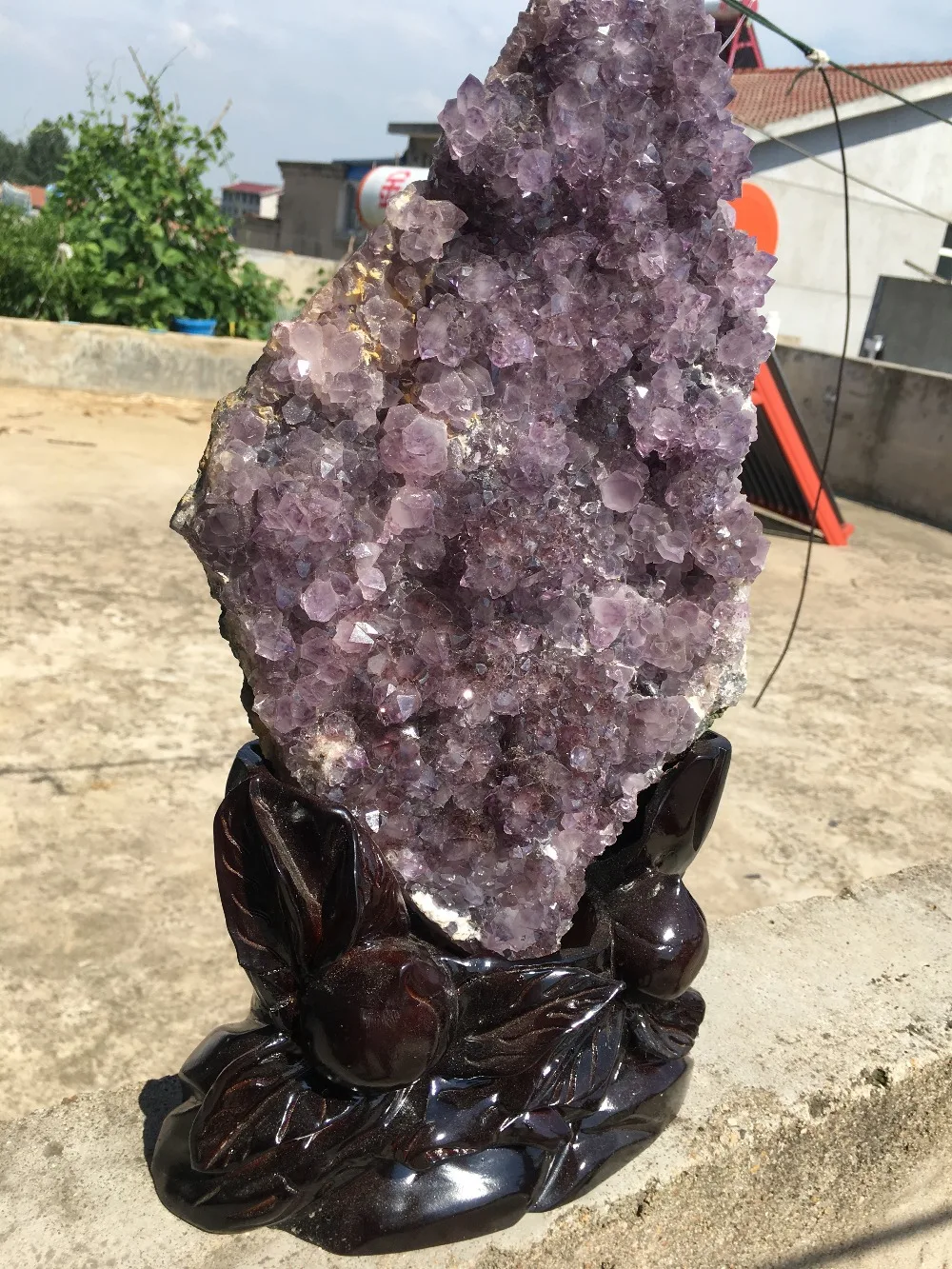 4 кг Большой Размеры натуральный аметист красивый фиолетовый Кварц Geode Кристалл