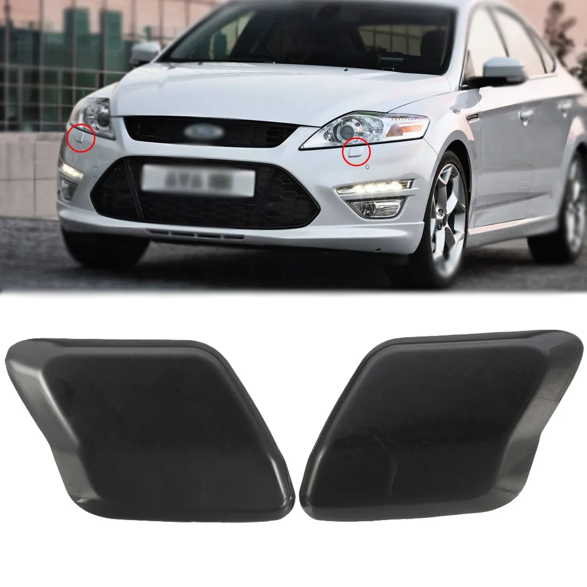 Бампер фары омывателя Jet грунтованная крышка Крышка для Ford/Mondeo MK4 2007 2008 2009 2010