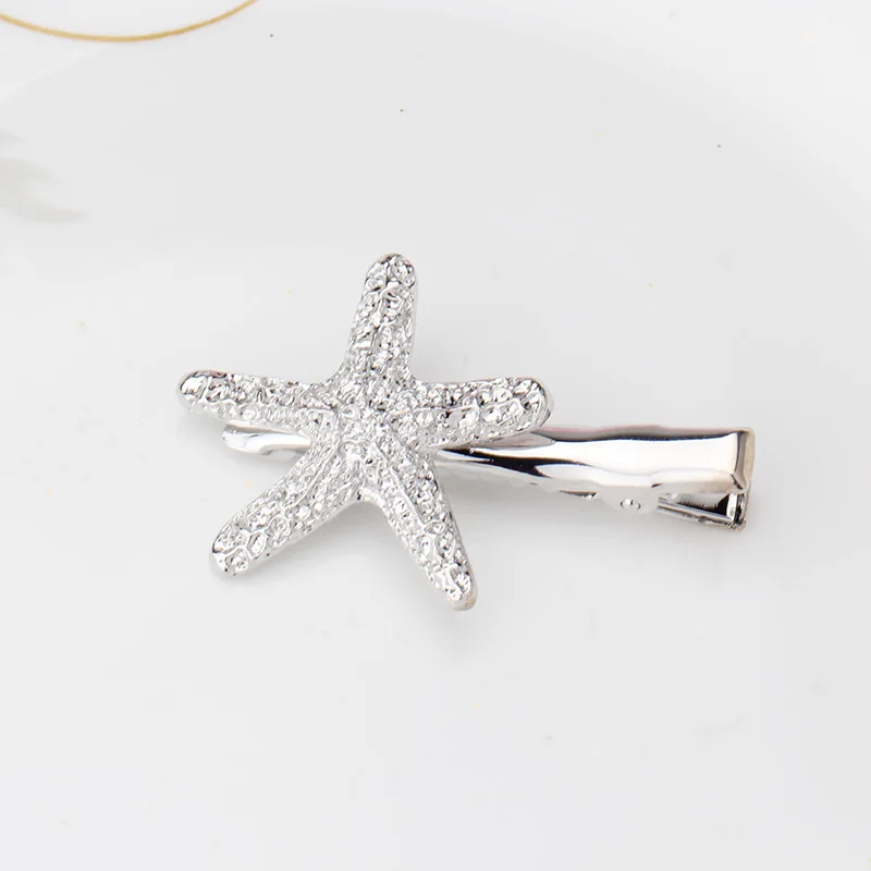 QC M MISM 2019 New Arrival Fashion Starfish Hairpins Hair Jewelry Women Accessories Gold/Silver Plated Barrettes Hairgrips | Аксессуары