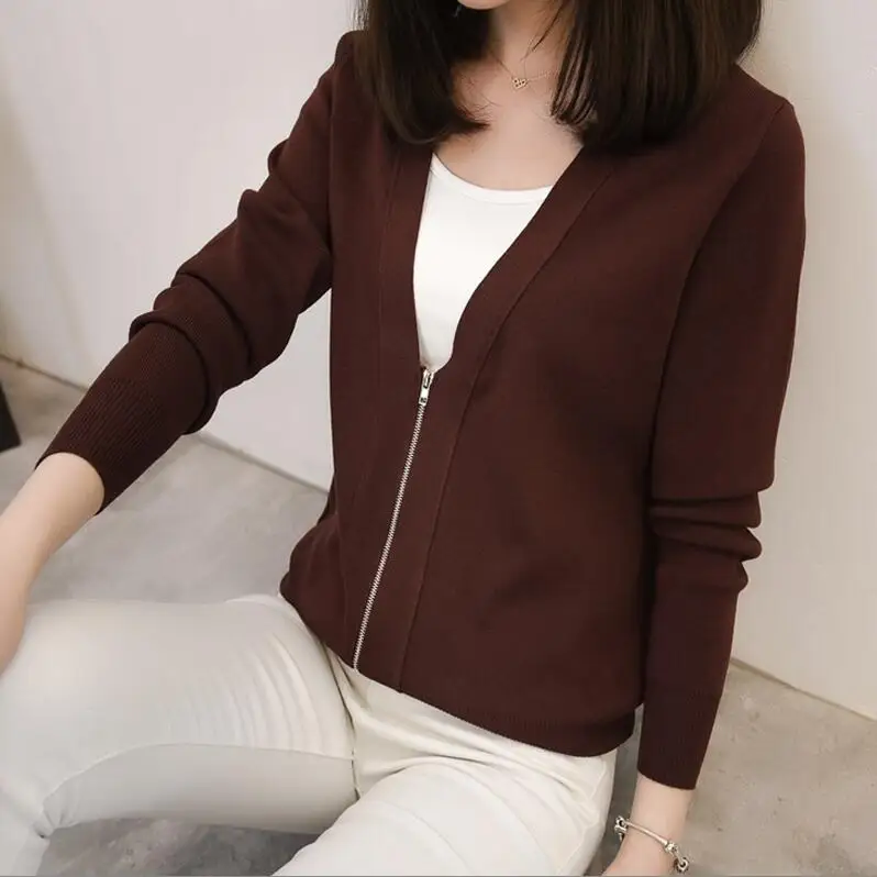 2021 женский кардиган с длинным рукавом Тонкий Женский вязаный свитер для женщин