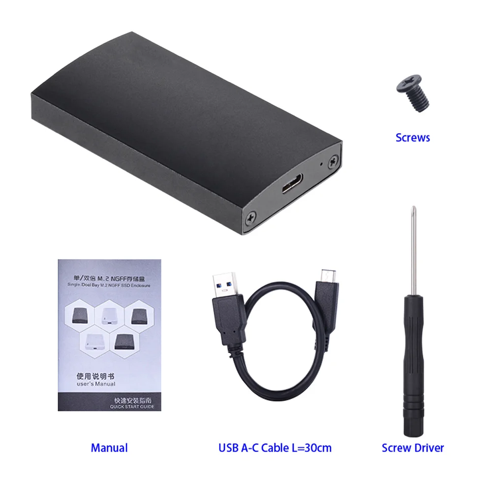 Uneatop UT63101U3C M.2 NGFF USB3.1 Type C SSD алюминиевого сплава B + M ключ HDD внешний корпус|ssd drive case|hdd