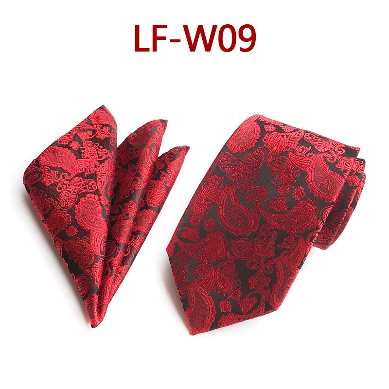 

Luxury Men's Tie Set Silk Red Floral NeckTie Hanky Party Wedding Gift