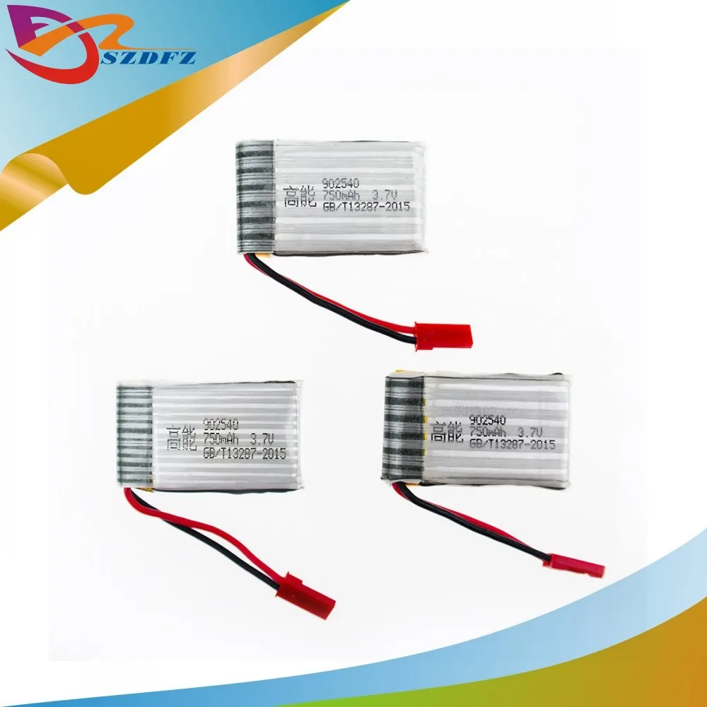 3 7 V 750 mAh литий-полимерный аккумулятор шт. для MJX x400 X800 X300C литиевых батарей rc