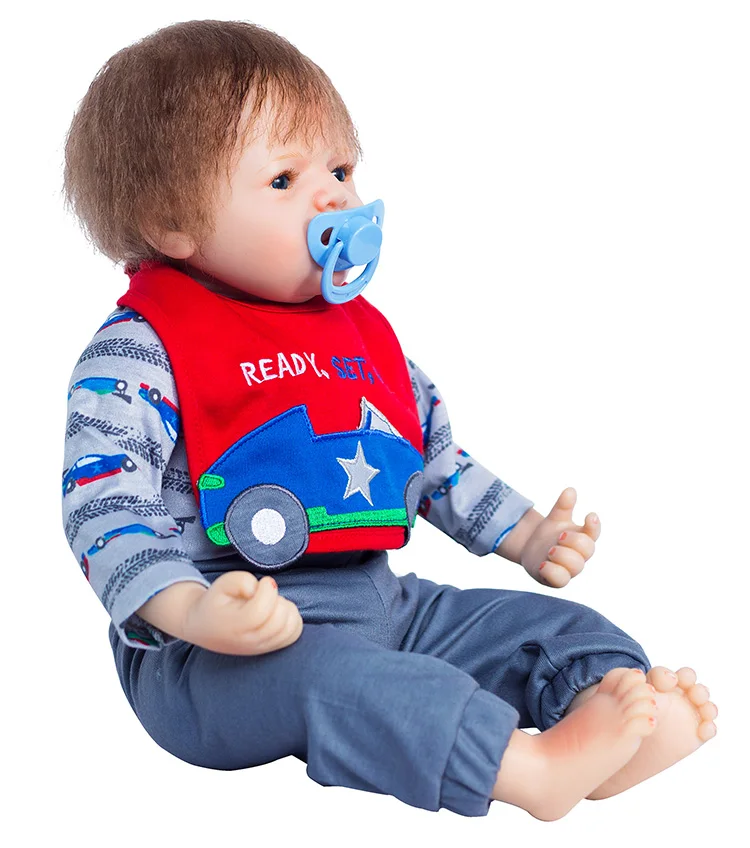 Трогательная настоящая кукла reborn boy 3/4 силиконовая 20 &quotНастоящая живая