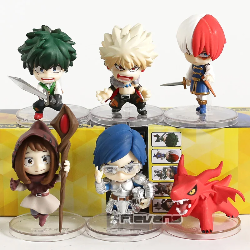 box Мой герой DLT Vol.1 Midoriya Bakugou Todoroki Ochaco мини версии Фигурки игрушки 6 шт./компл - Цвет: box