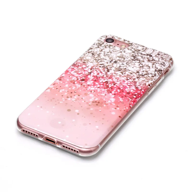 Falling Sakura Color Changing Wave Point Phone Case For iPhone X XR XS MAX 6 6S 7 8 Plus Cases Luxury Soft TPU Cover Funda |