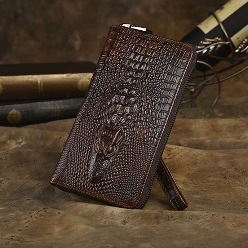 Мужской кошелек клатч из натуральной кожи с отделением для монет|purse bag|leather men's