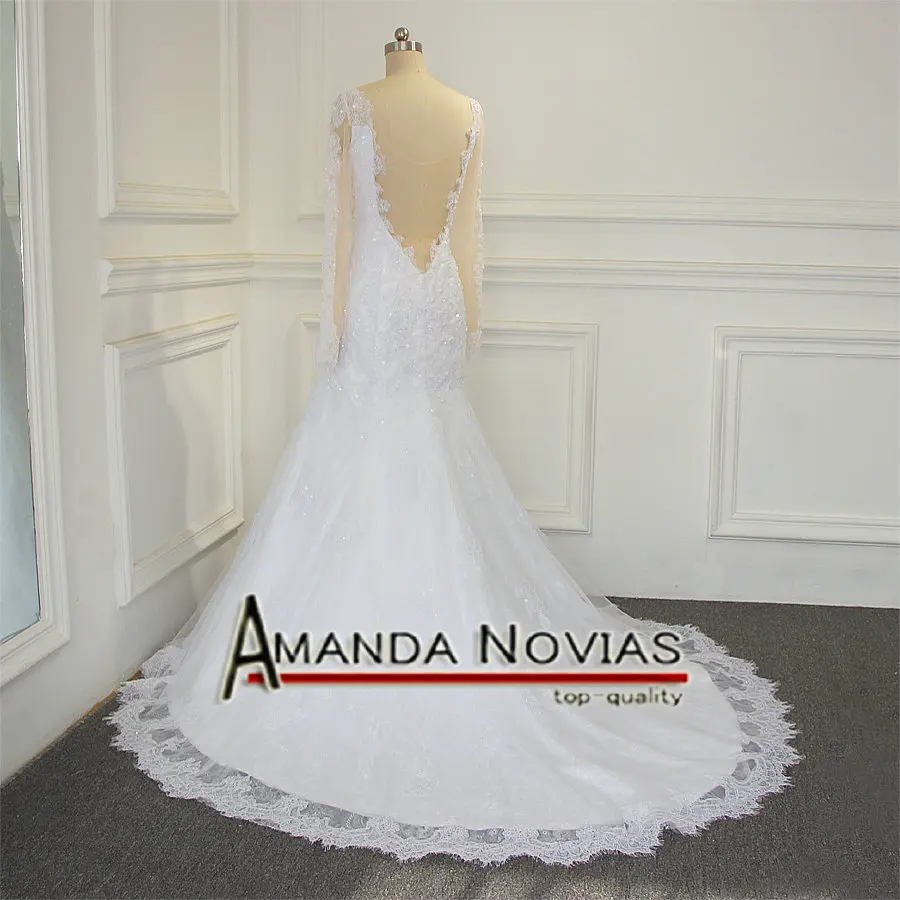 Сексуальная Открытая спина реальные фотографии Свадебное Платье Аманда novias robe de mariee