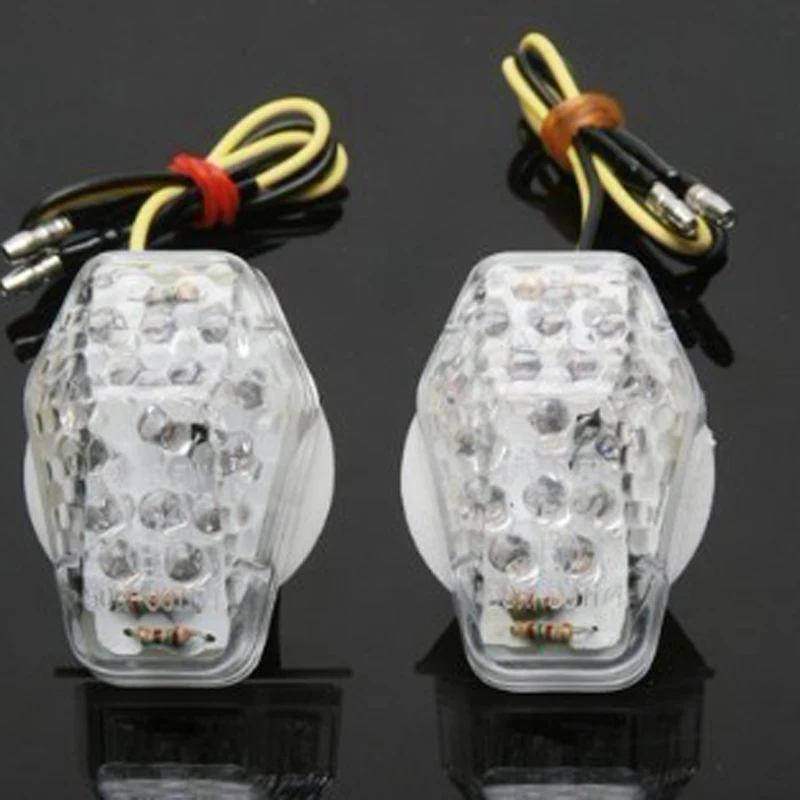 Светодиодный фонарь для мотоцикла с креплением мигающий дымчатый поворотники