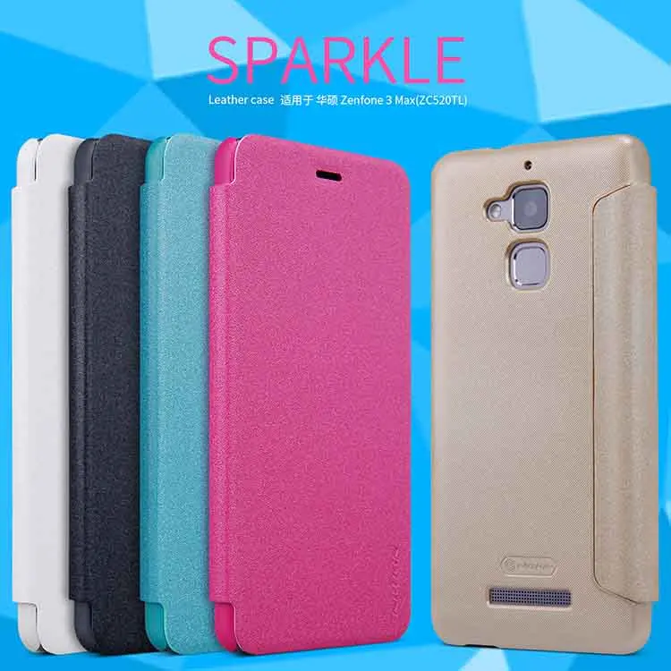 Для Asus Zenfone 3 Max ZC520TL флип-чехол серия NILLKIN Sparkle пластиковый из искусственной кожи чехол для Asus Zenfone 3 Max ZC520TL 5,2 дюймов