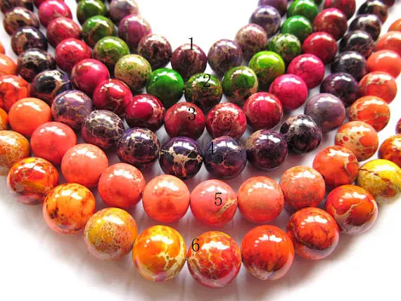 

high quality 4mm 5strands 16inch, round ball golden oranger red veins multicolor mixed sea sediment veins imperial jasper jewelr