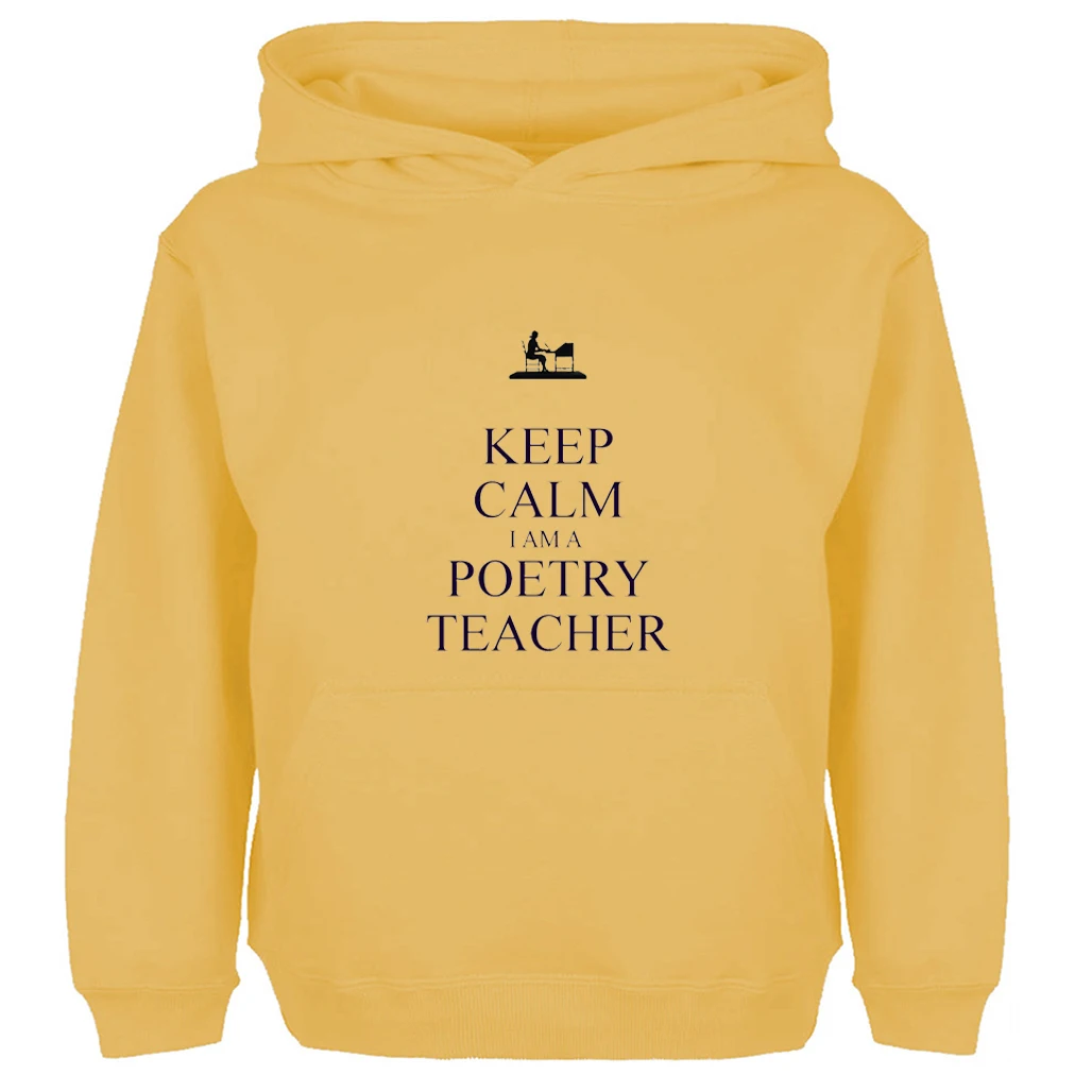 Толстовка Мужская/Женская хлопковая унисекс смешная с надписью Keep Calm I Am A поэзия