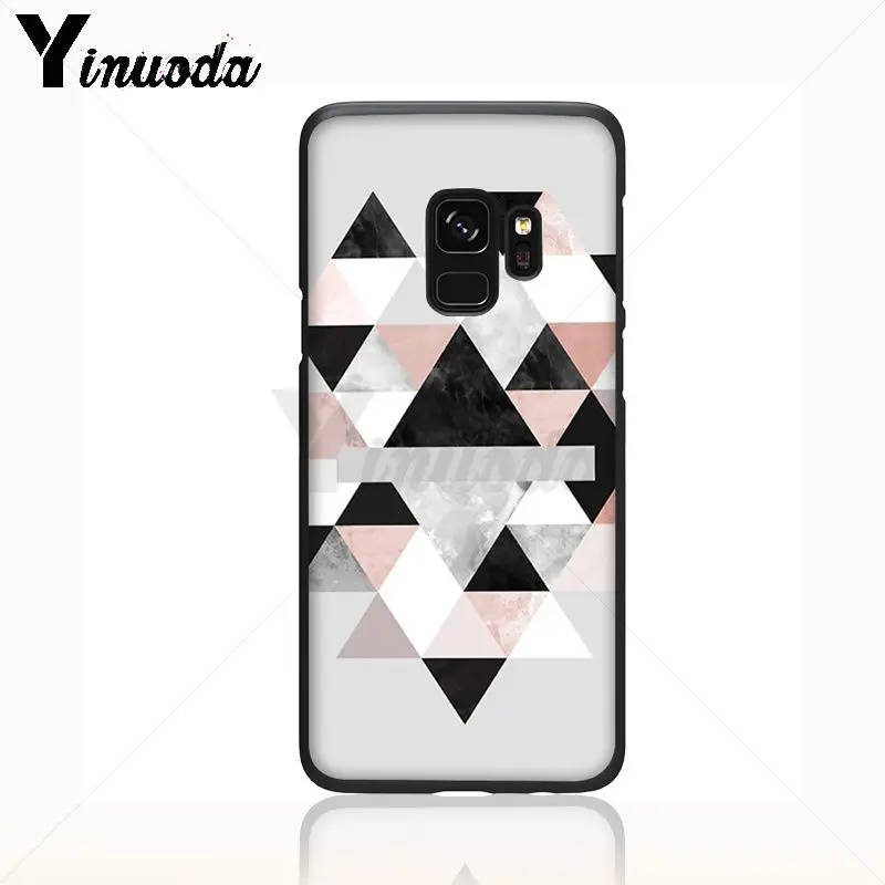 Чехол под мрамор Yinuoda Red Rose Power Girl черный мягкий чехол для телефона Samsung Galaxy s7 s10lite s9