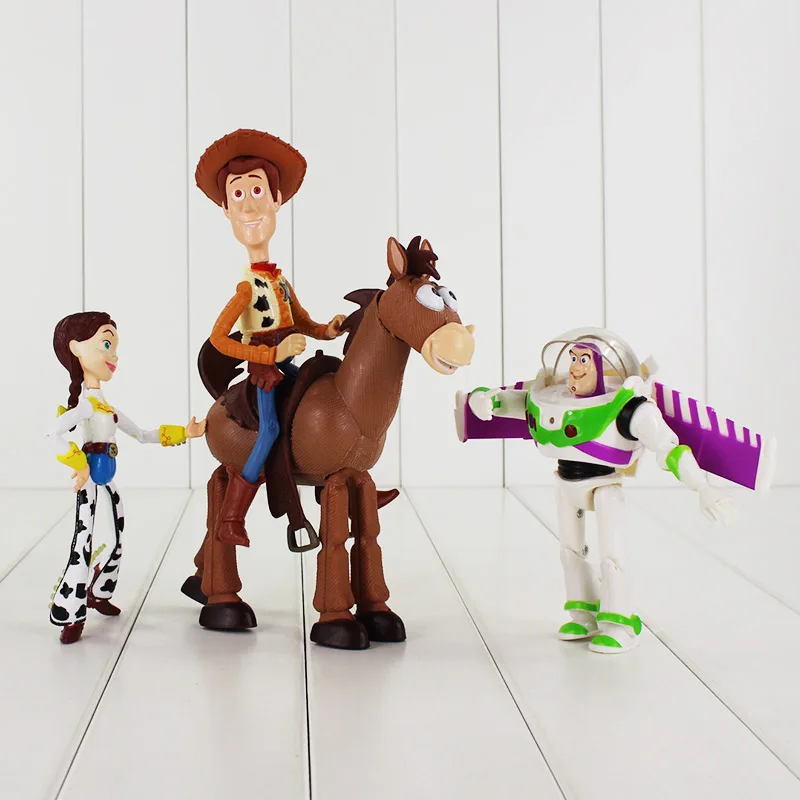 Экшн-фигурка Buzz Lightyear Jessie Woody Bullseye Horse забавная модель для детей 4 шт./лот | Игрушки и