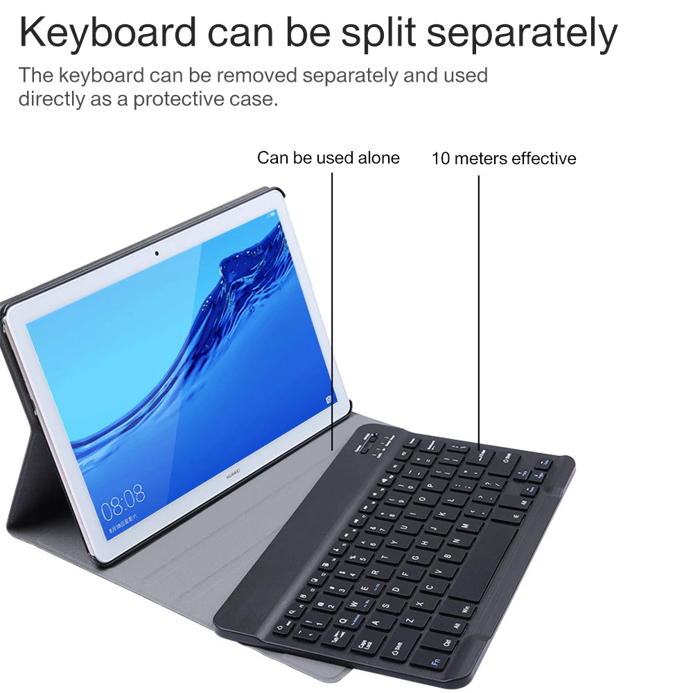 Bluetooth клавиатура чехол для Huawei MediaPad M5 10 8 дюймов Pro планшет CRM AL09 W09 Съемный