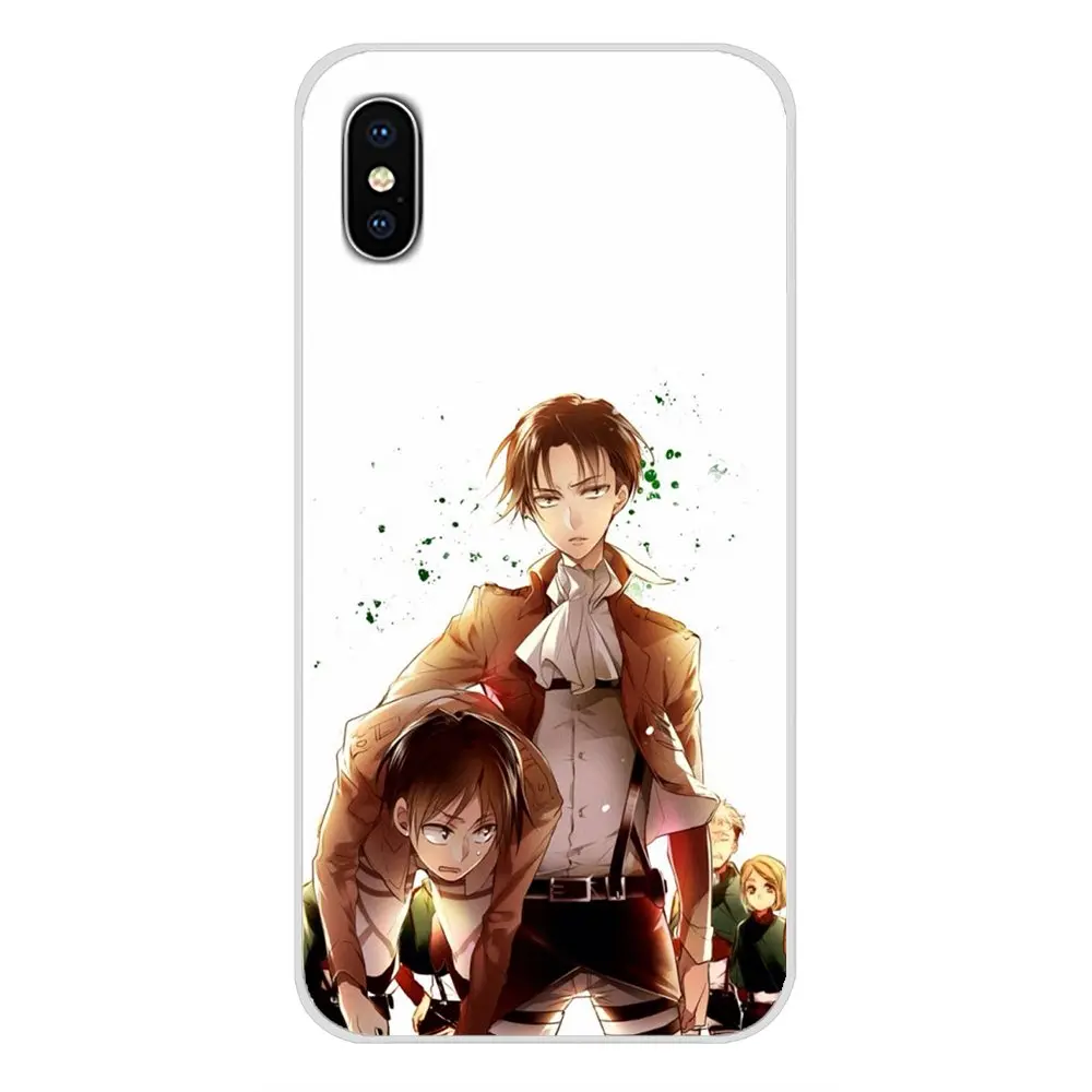 Аниме японская атака на Титанов аксессуары чехлы для телефонов Apple iPhone X XR XS MAX 4 4S 5
