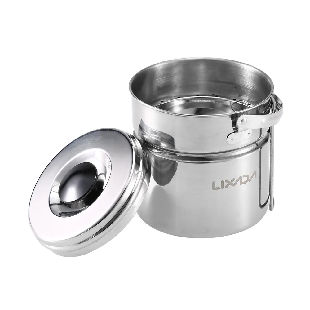 Набор посуды Lixada из нержавеющей стали для кемпинга и походов | Спорт развлечения