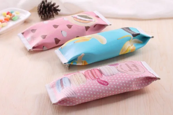 Kawaii Cracker школьный Чехол-Карандаш для девочек с милыми фруктами, искусственная кожа, сумка для ручек, коробка для канцелярских принадлежностей, офисные школьные принадлежности Escolar