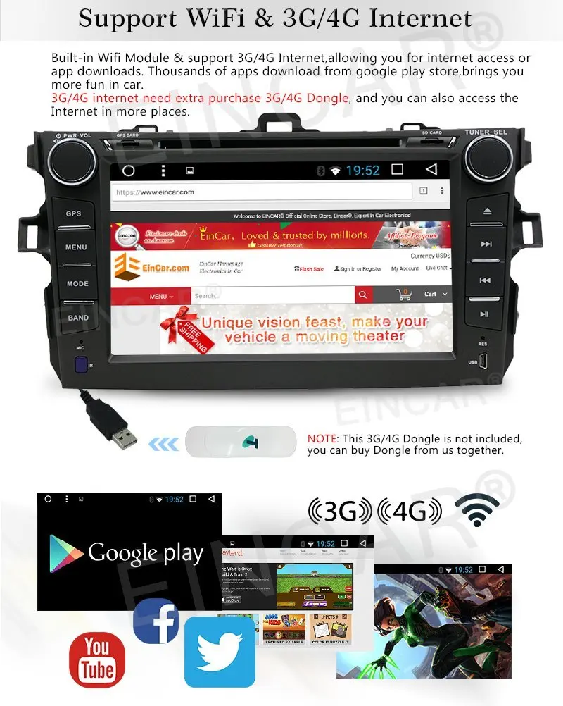 Quad-core GPS Car Stereo in Dash 7inch Android 6.0 System with Bluetooth Navigation FM AM RDS Autoradio Capaictive Multi-tou | Автомобили