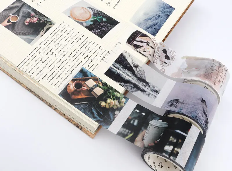 1 шт. 4 см* 7 м Coloeful клейкие ленты Ins стиль повседневной жизни кофе красивые пейзажи мирные многоразовые DIY Craft тетрадь подарок украшения