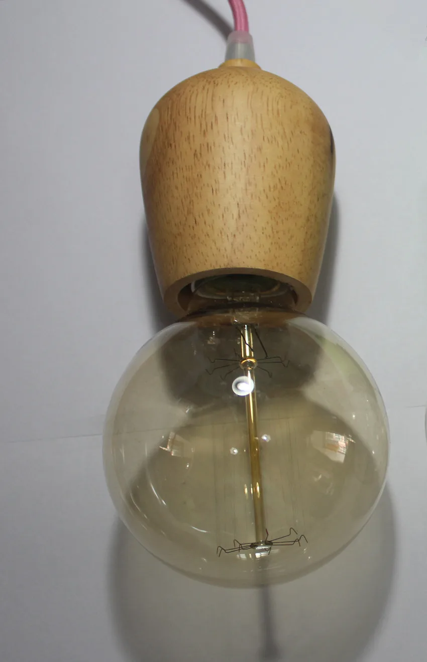 Подвесные светильники новинка современные деревянные подвесные Эдисона сделай