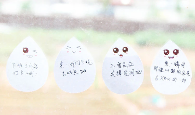 2 шт. креативные Канцтовары липкий блокнот для заметок в форме капли воды N раз