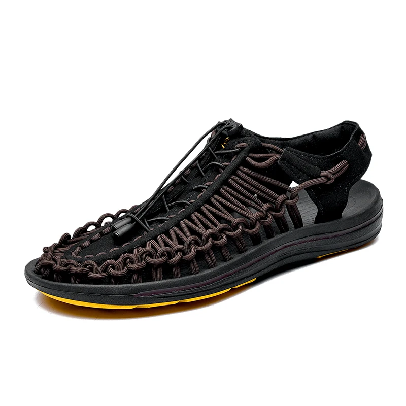 New Casual Men Soft Sandals Comfortable Men Summer Lycra Sandals Men Roman Summer Outside Home Beach Sandals Big Size DA0234