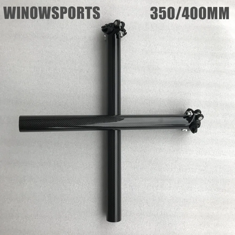 Winowsports 3 k глянцевый дорожный велосипед горный велосипед карбоновый Подседельный штырь 31,6 400 мм карбоновый Подседельный штырь МТБ 27,2 31,6*350 400 мм