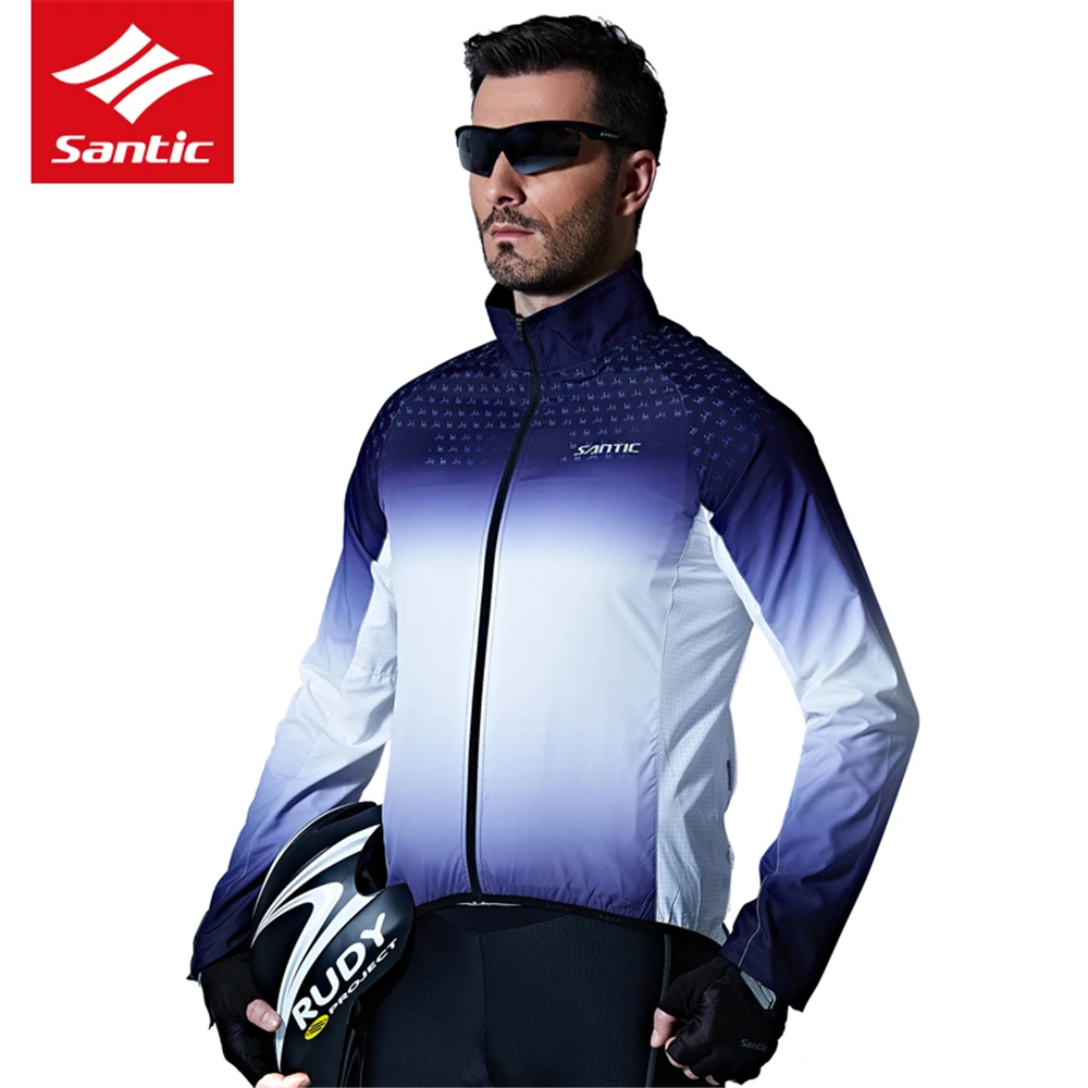 Мужские и женские ветрозащитные куртки Santic велосипедная рубашка с длинным
