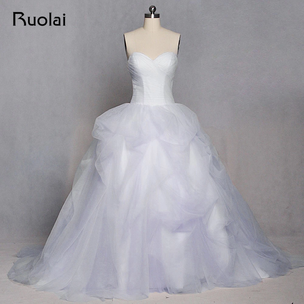 Недорогие свадебные платья для румян 2019 Бальное Платье милое фатиновое