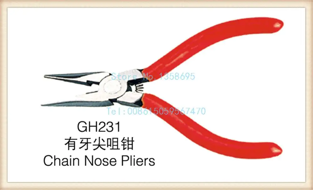 

free shipping New 1pc/lot GH231 chain nose pliers jewelry piers jewelry making tools DIY tools