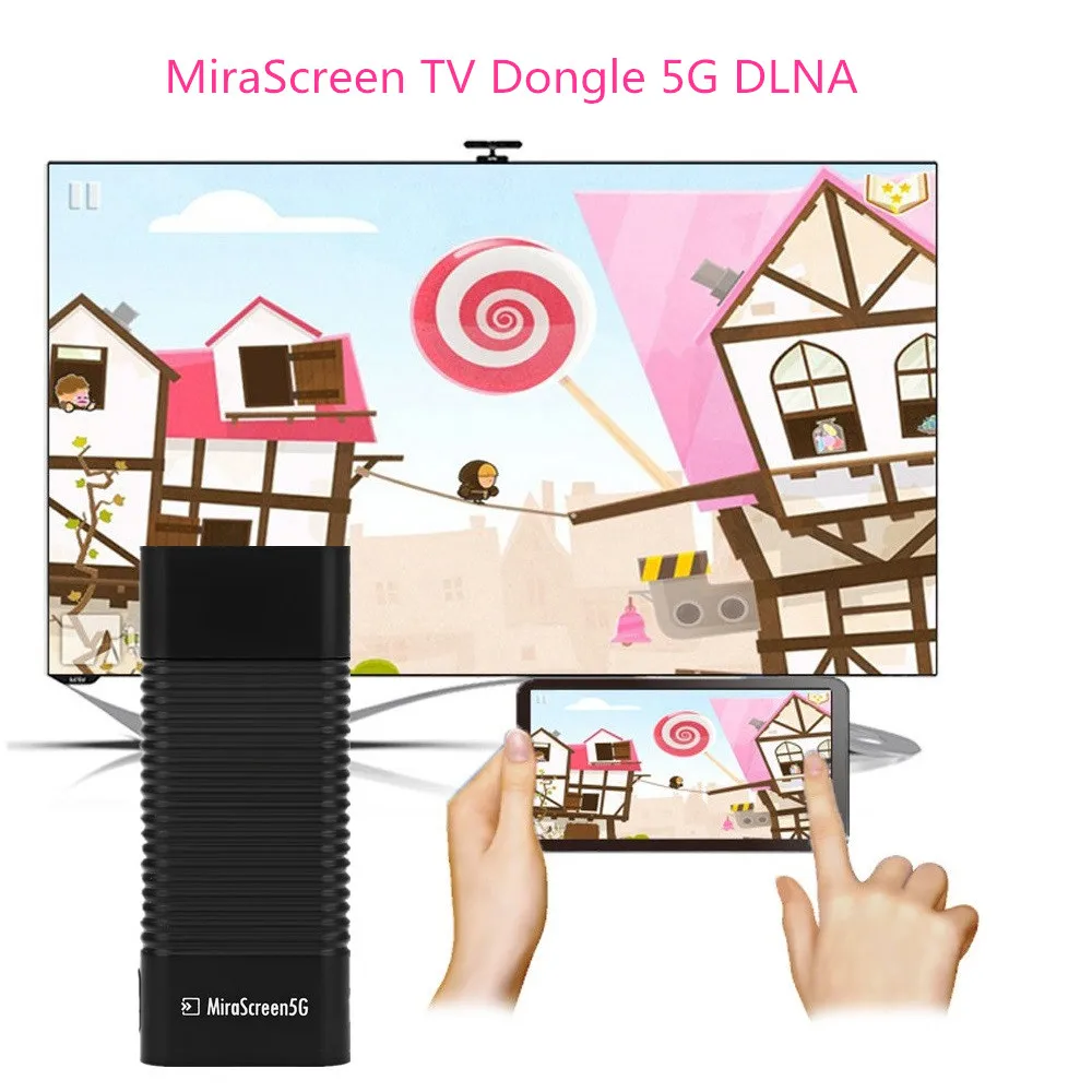 Mirascreen 2.4G5G беспроводной HDMI ТВ ключ Mirrorring и паром OTA Палка Поддержка DLNA Airplay Miracast