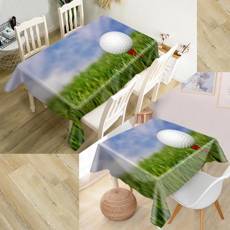 HEARMNY Golf Ball скатерть 3D Оксфорд ткань квадратный/прямоугольный пылезащитный Настольный чехол вечерние домашний декор покрытие для телевизора - Цвет: 3