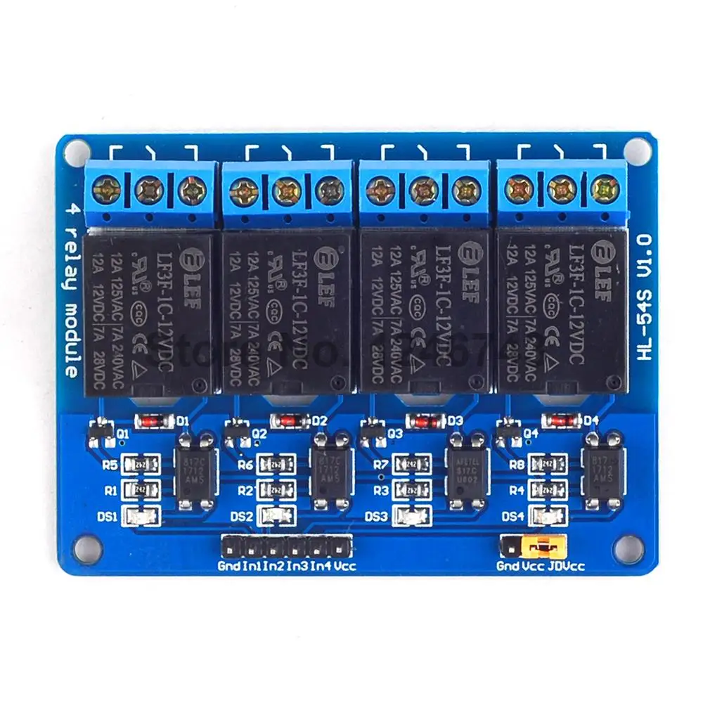

1PCS 4 Channel 12V Relay Module Low level Relay Output 4Channel Relay Module for Arduino