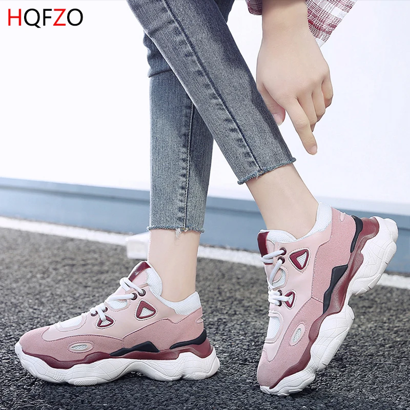 HQFZO/высококачественные кроссовки; Pantshoes; женские кроссовки на платформе; женская обувь; дышащие повседневные женские кроссовки для бега