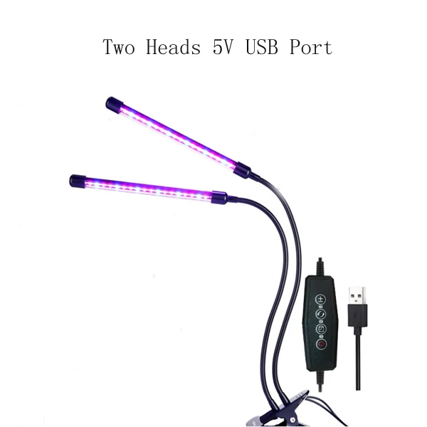 5V two head usb Yabstrip светодиодный grow светильник лампа 5В USB для крытого сада с красивыми растениями цветком гидропоника, шатер для выращивания коробка Фито лампы - Испускаемый цвет: 5V two head usb